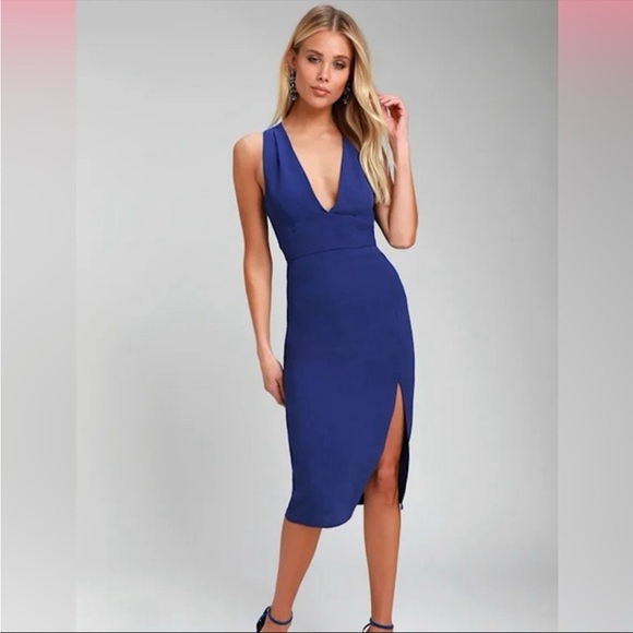 Lulus Dresses & Skirts - Lulus Elegant Blue Cocktail Midi Dress. XS. NWT.
